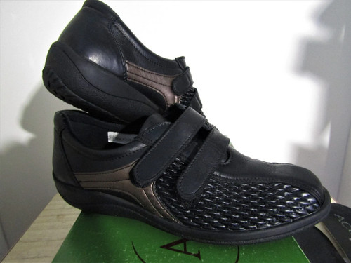Aco leder klett schuh schwarz - aco, leder-klett-schuh