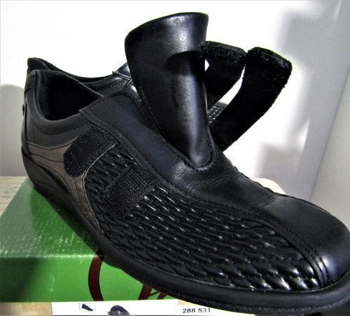 Aco leder klett schuh schwarz - aco,